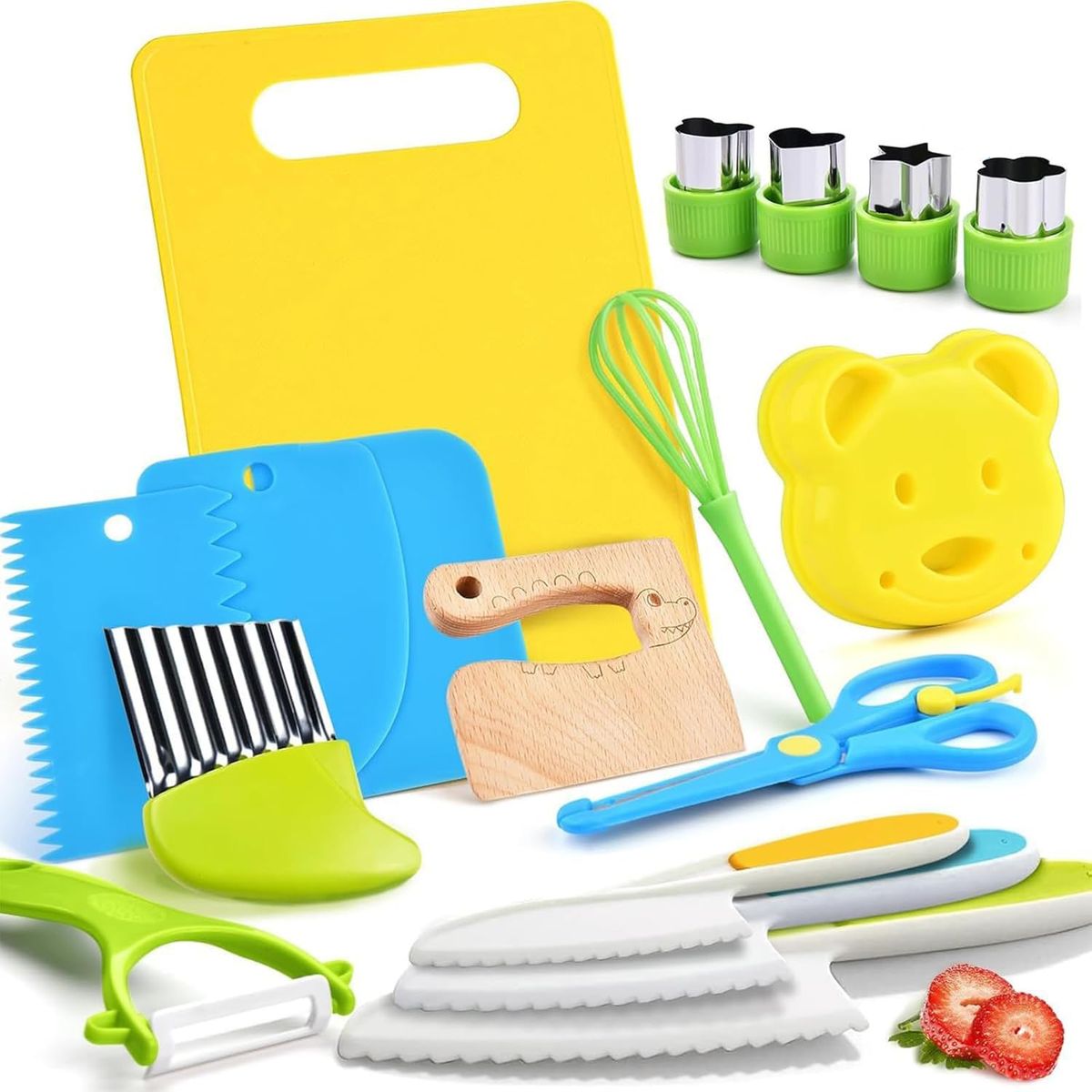KUANGYE - 17 Utensilios Set De Cocina Montessori Para Niños