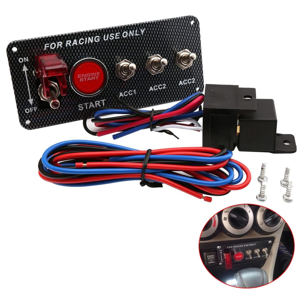 KUANGYE - Botonera De Encendido Racing 3 Interruptores