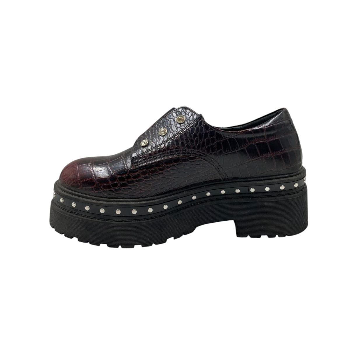 HERIEL - Zapato Burdeos Plataforma Mujer