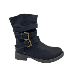 HERIEL - Bota Negra Baja Mujer