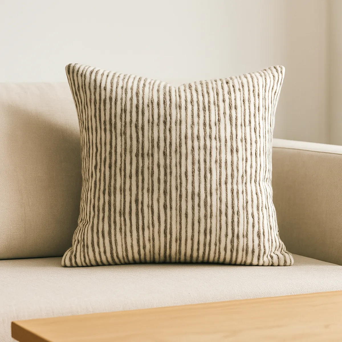 ARMONIA - Funda Chenille 45x45cm Marrón Estilo Decorativo 785