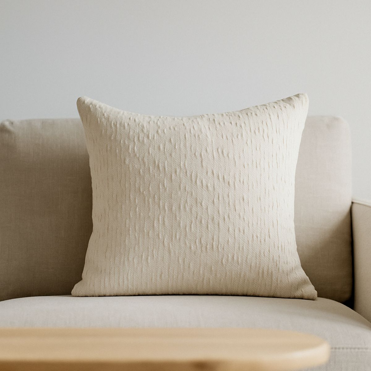 ARMONIA - Funda Blanca Decorativa 45x45cm Estilo Chenille 785