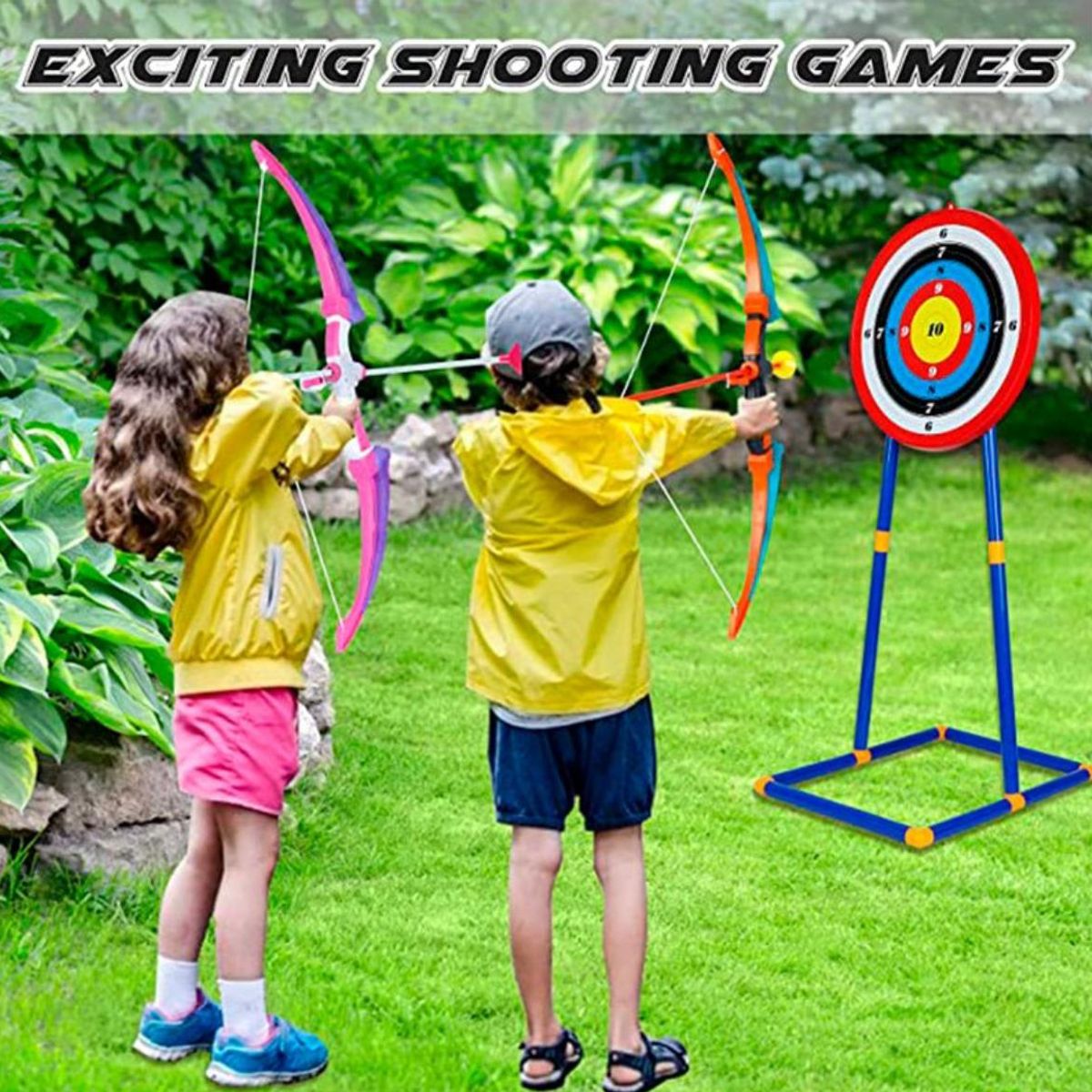 GENERICO - Set Arco Y Flecha Juegos Niña 64 Cm. Juguetes Diversión