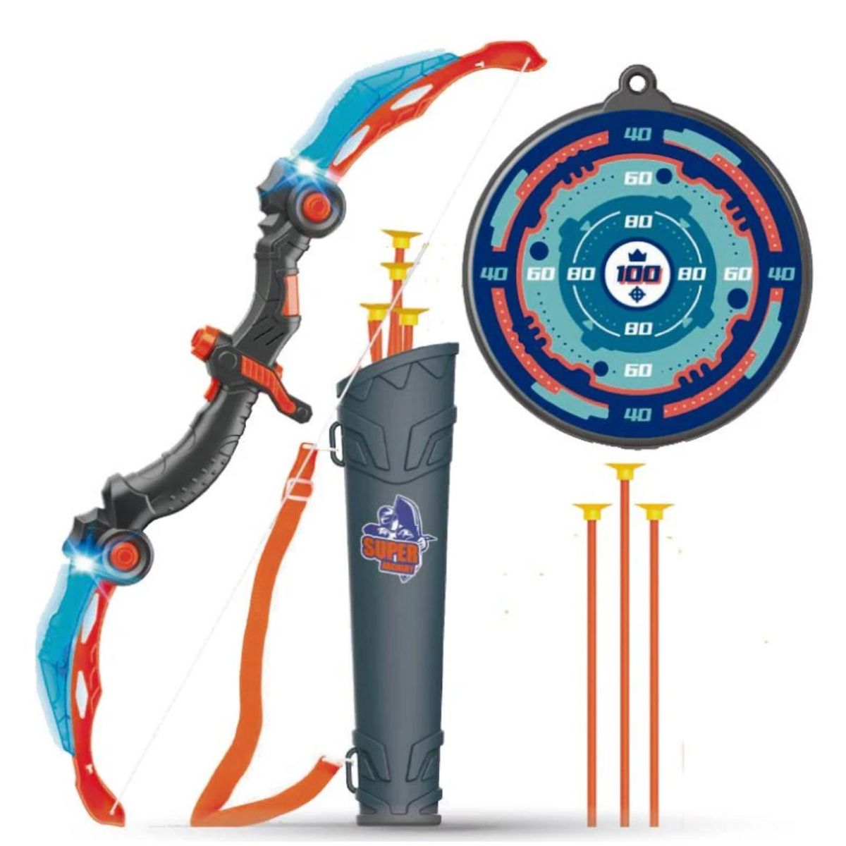 GENERICO - Set Arco Y Flecha Juegos Niño 64 Cm. Juguetes Diversión