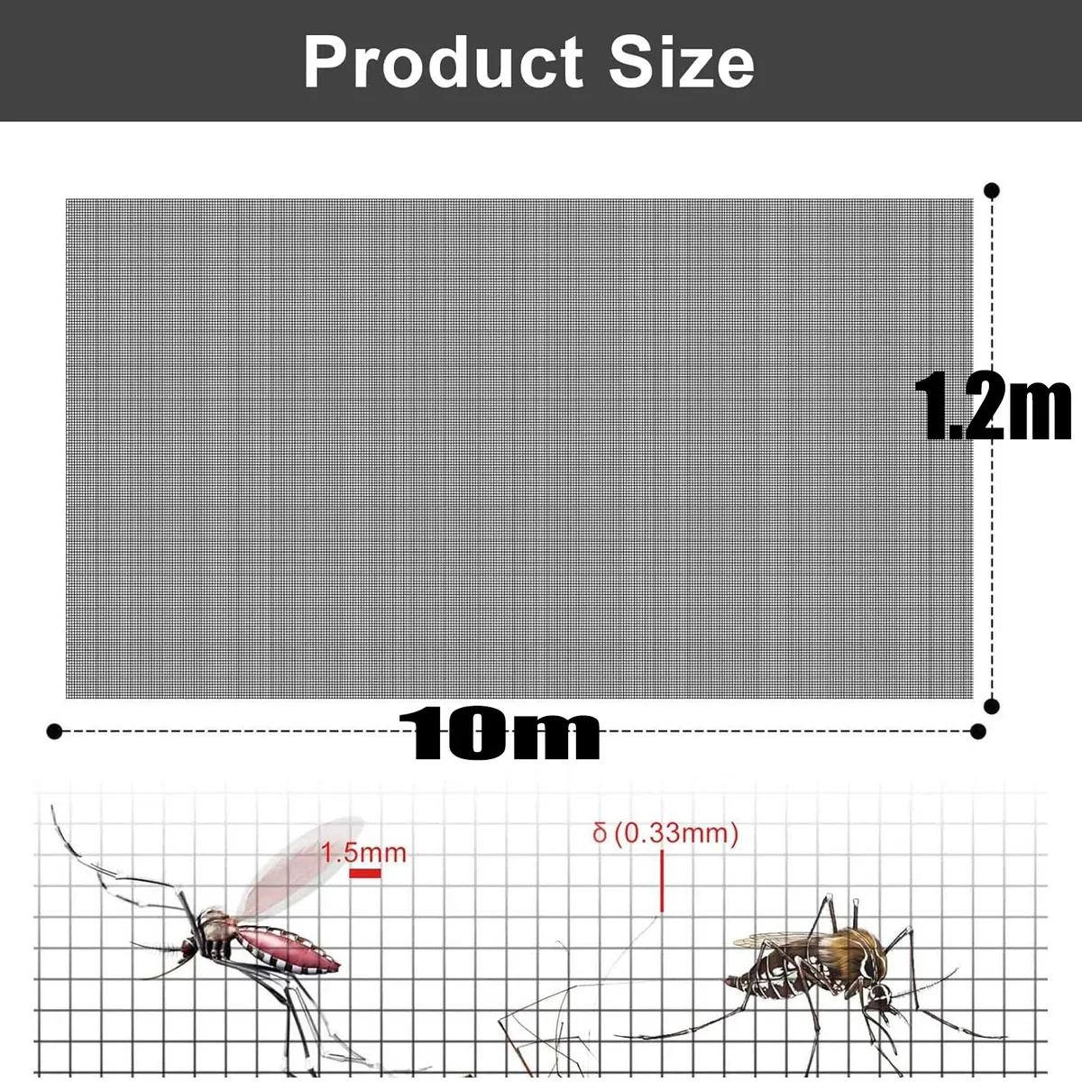 KUANGYE - Malla Mosquitera Anti Mosquito 120 Cm X 10mts