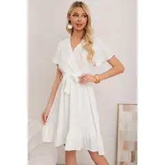 LIKE SHOP - Vestido Corto Mujer Primavera Verano Manga Corta Casual y Eventos 3384