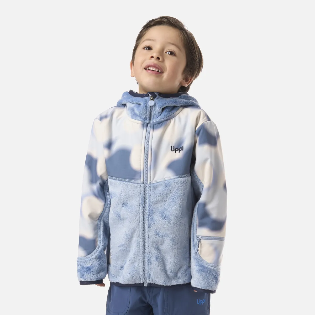 LIPPI - Polar Niño Grillo Therm-Pro Hoody Jacket Azul Piedra Lippi