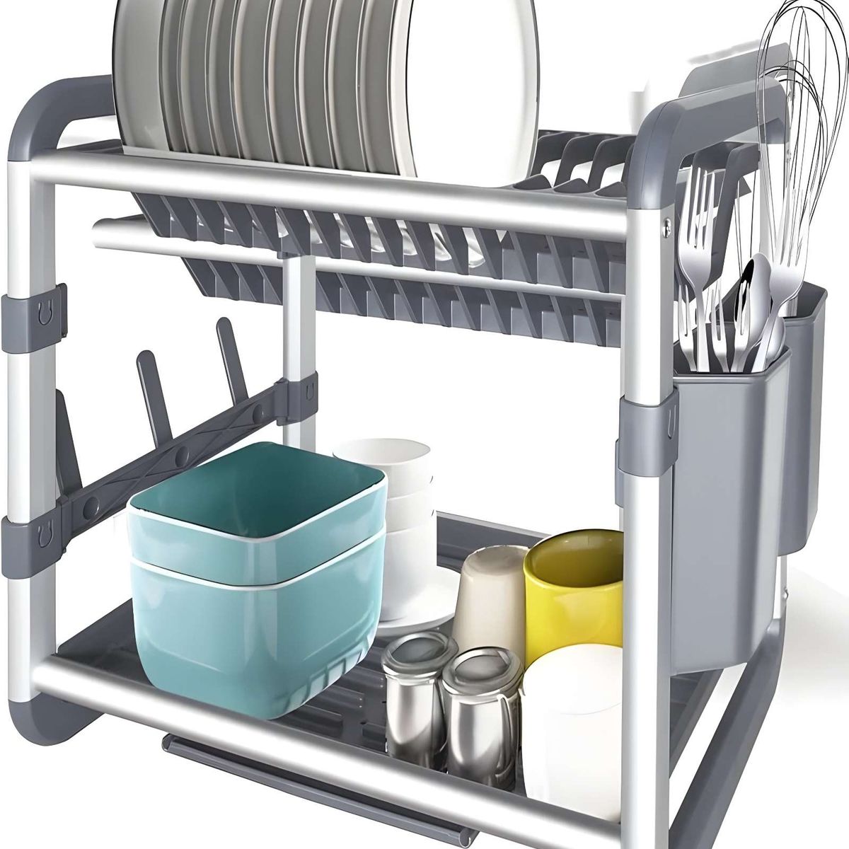 GENERICO - ESCURRIDOR DE ALUMINIO DISEÑO MODERNO BICOLOR 02