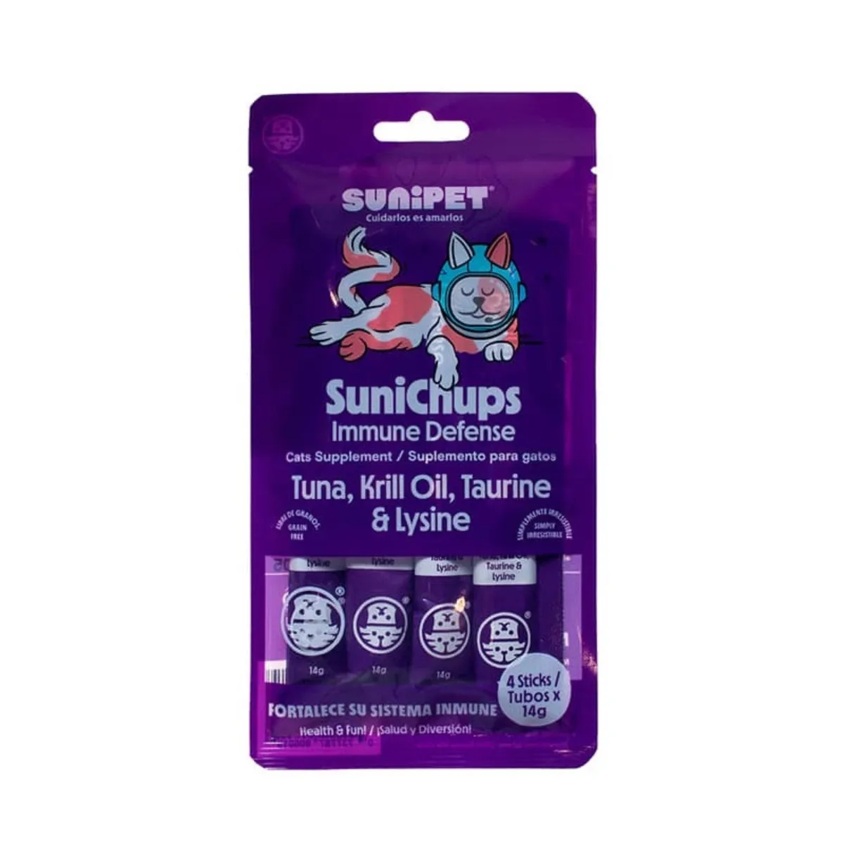 SUNIPET - Snack Sunichups Fortalece Sistema Inmune 56gr 4 sticks