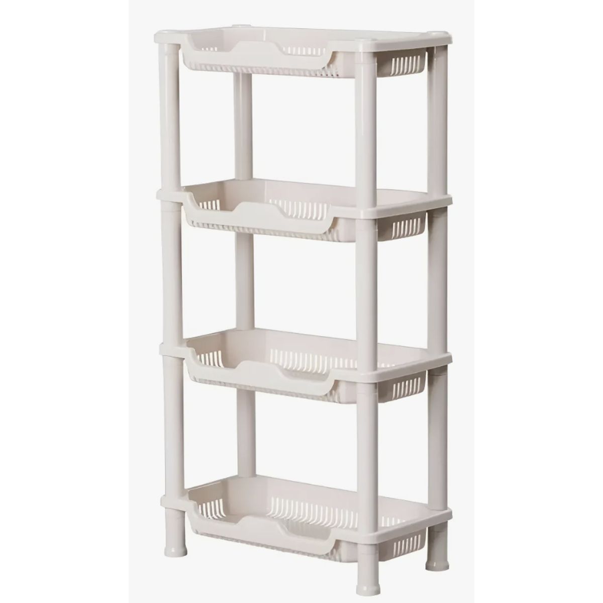 OKAY - Estante De Almacenamiento Organizador De 4 Niveles Color Blanco