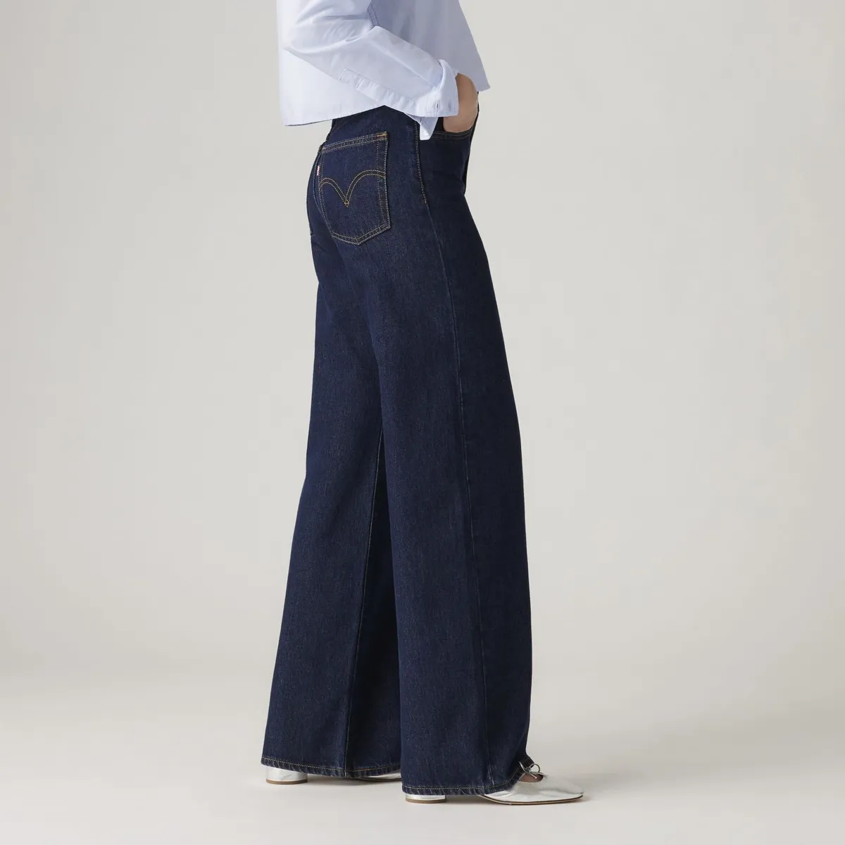 LEVIS - Jeans Mujer Ribcage Wide Leg Azul Levis