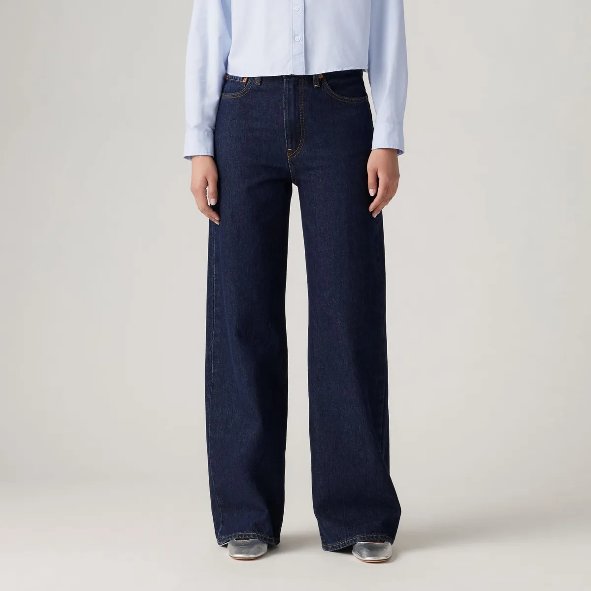 LEVIS - Jeans Mujer Ribcage Wide Leg Azul Levis