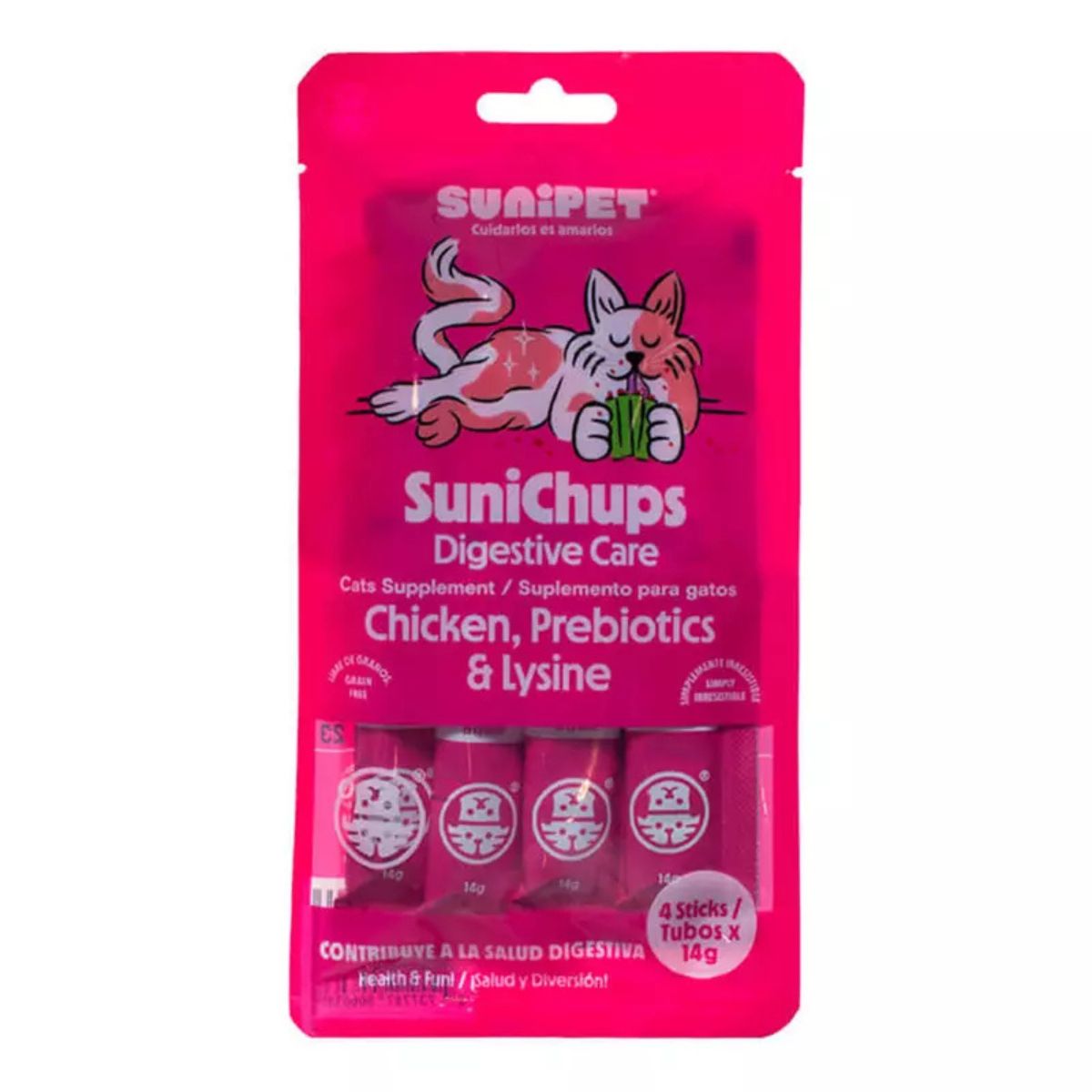 SUNIPET - Snack Sunichups Cuidado Digestivo 56gr 4 sticks
