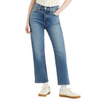 Jeans Mujer Ribcage Straight Ankle Azul