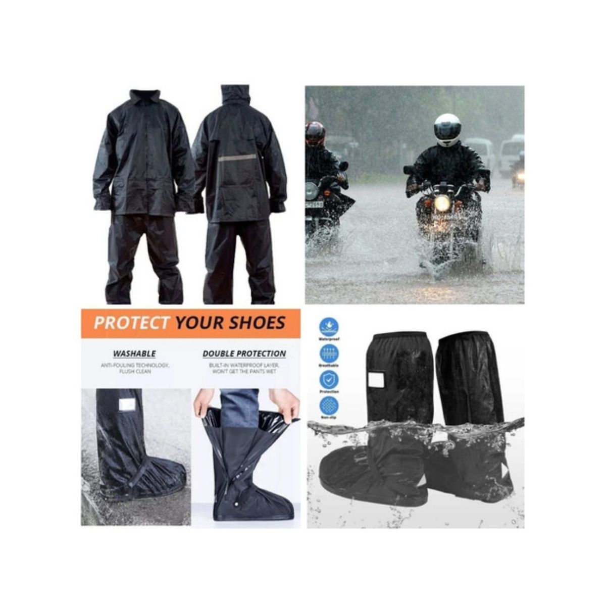 GENERICO - Traje de agua con cubre zapatos talla XL