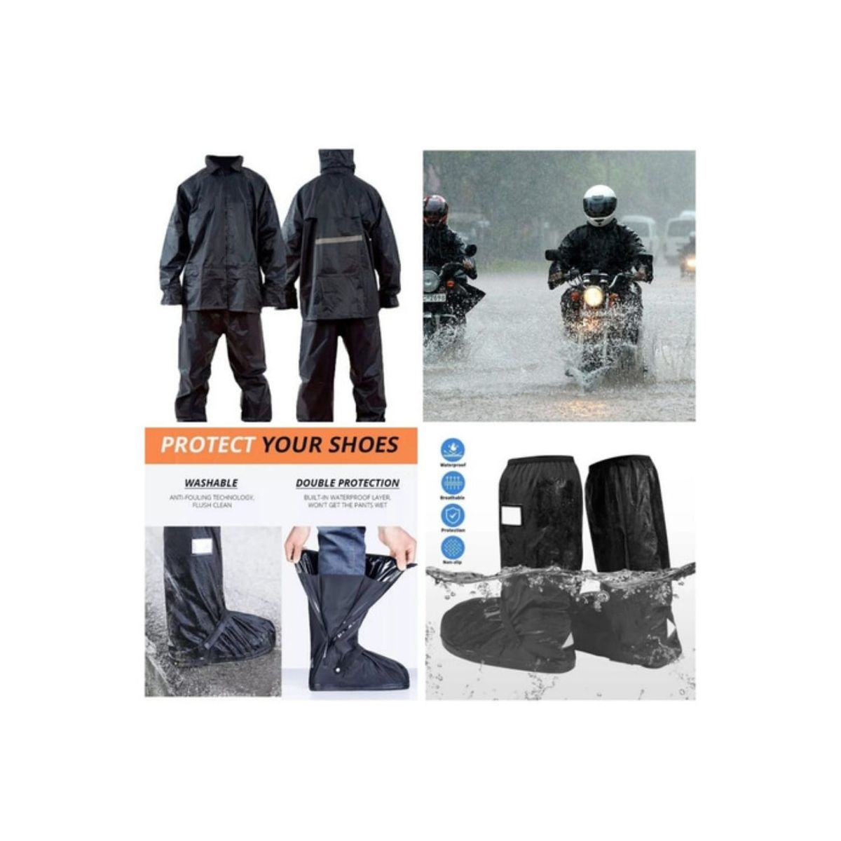 GENERICO - Traje de agua con cubre zapatos talla XL