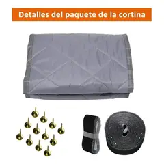 BLOCKADE - Cortina De Puerta Con Aislamiento Térmico Magnético De Tela 100x210CM