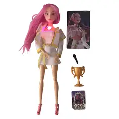 GENERICO - Muñeca Mira Guerrera Kpop Golden Up Up Luz Musica Accesorios
