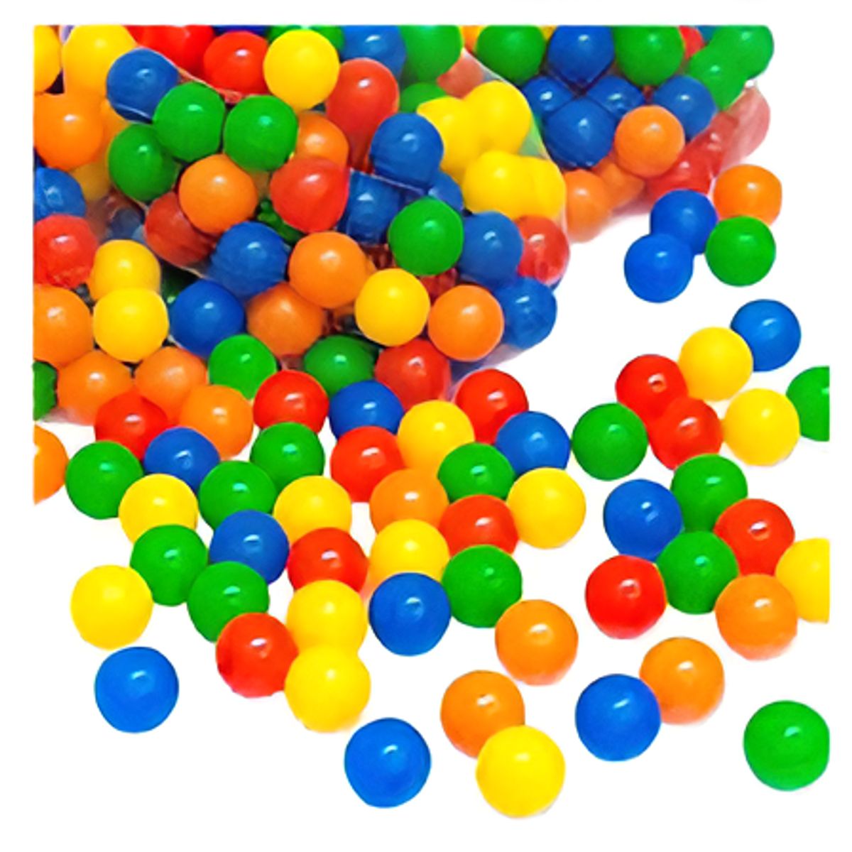 GENERICO - Malla de pelotas plasticas para piscina 30 unidades colores Variados