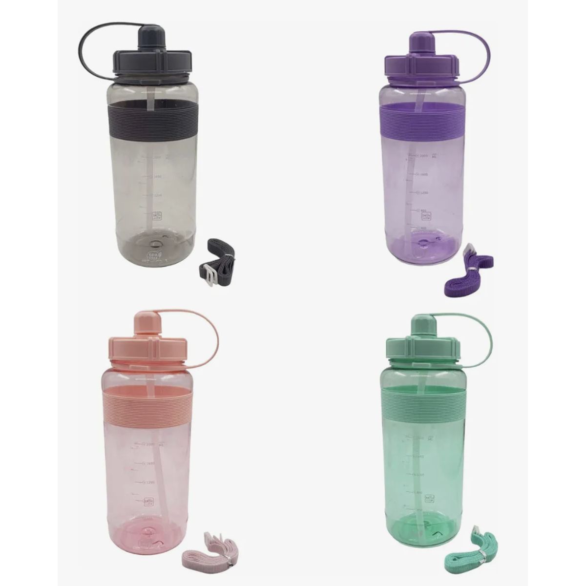 OKAY - Botella Deportiva 2l Antiderrames Resistente Ligero
