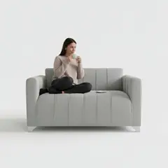 IVI HOME - Sofá 2 cuerpos Mikono Silver