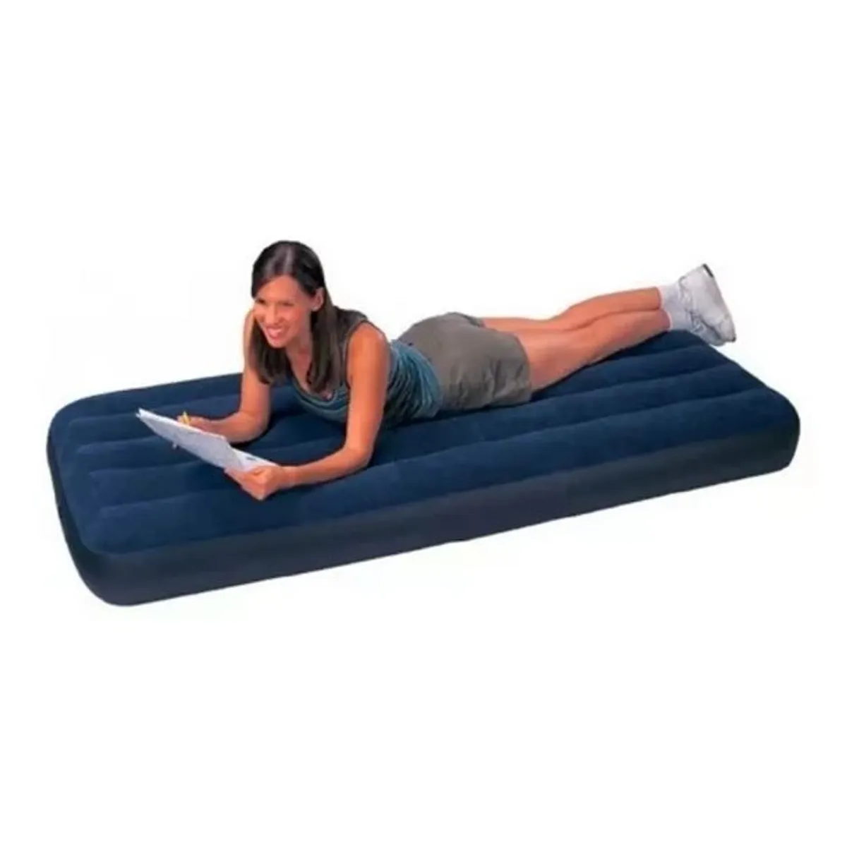 GENERICO - Colchón Inflable 1 Plaza 76x191x25cm Intex Color Azul