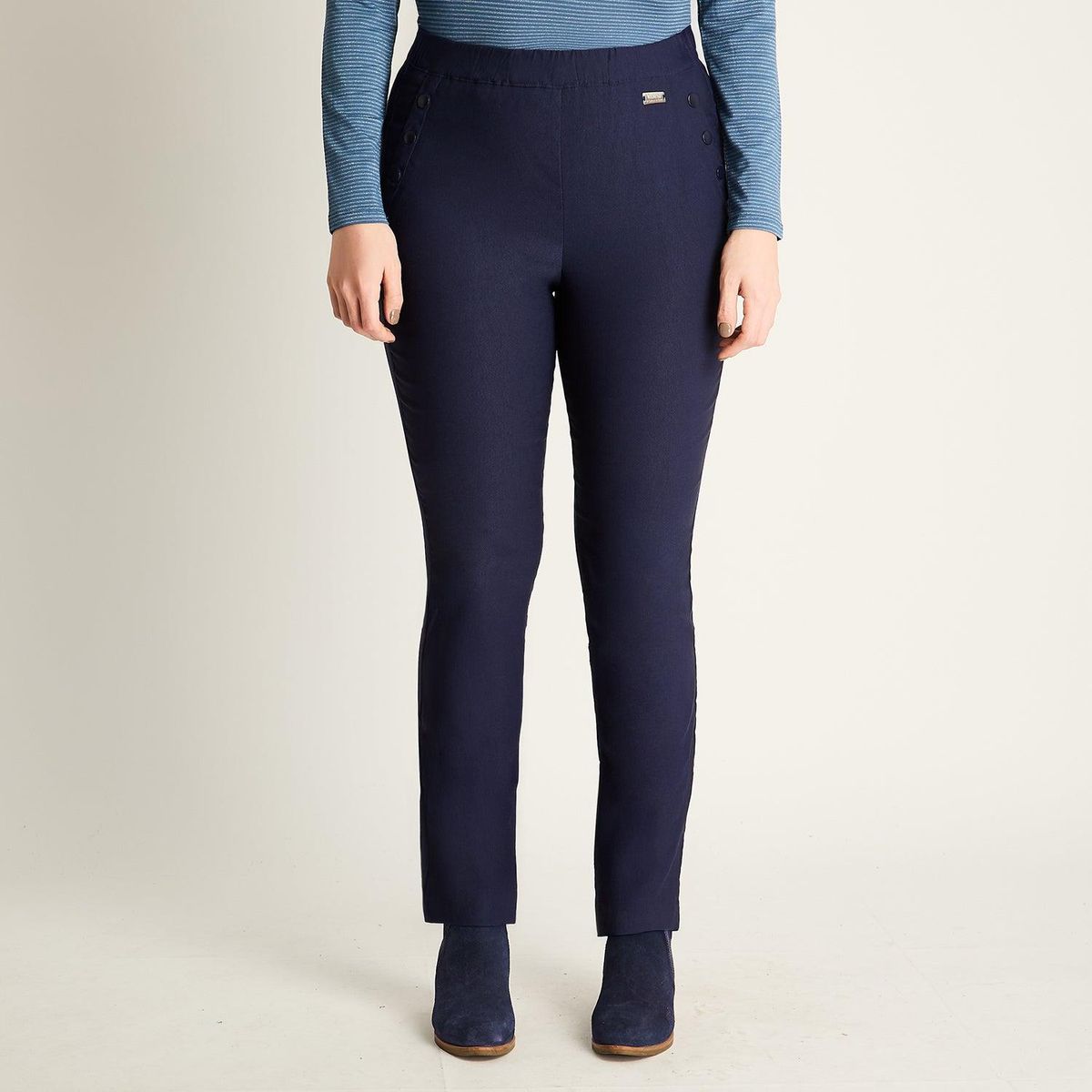 LORENZO DI PONTTI - Pantalón Calza Semi Formal Mujer