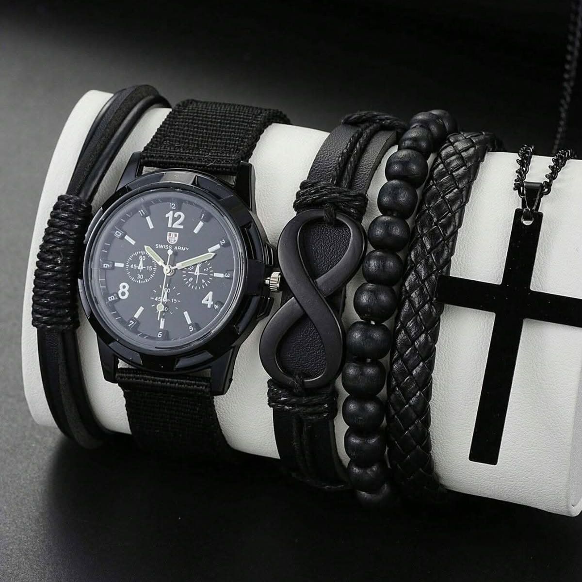 GENERICO - Set reloj y accesorios para hombre