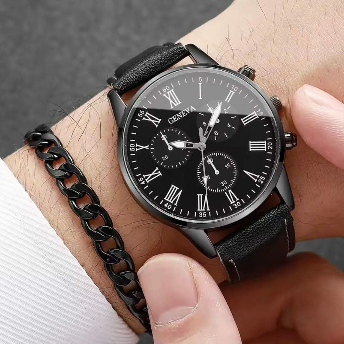 GENERICO - Set reloj y accesorios para hombre