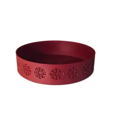 GENERICO - Adorno Navideño - Plato con copos de Nieve