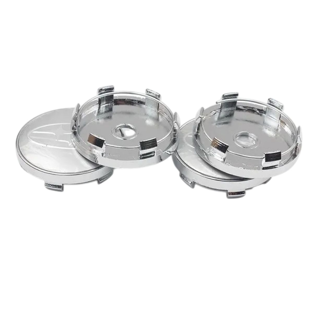 GENERICO - 4 Tapas Centro de Llanta para Subaru 60mm Plata