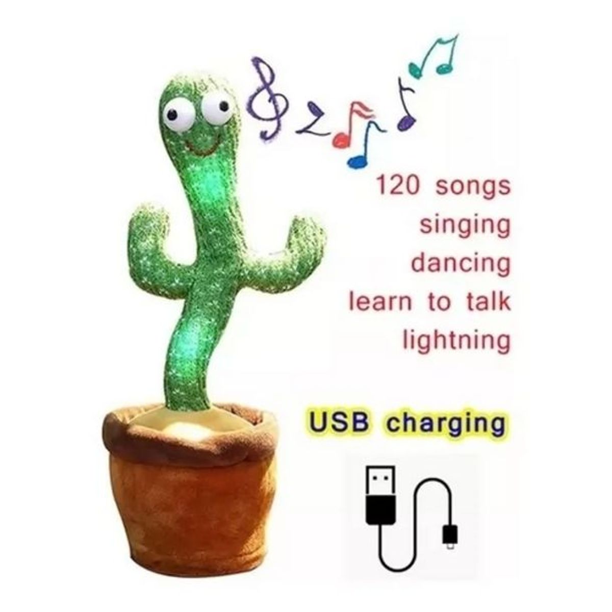 GENERICO - Cactus Bailarin Imita Voz Musical Bailarin Juguete Felpa