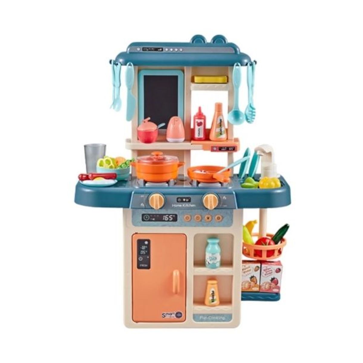 GENERICO - Cocina para niños con Luces Sonido Didáctico 42p - Azul