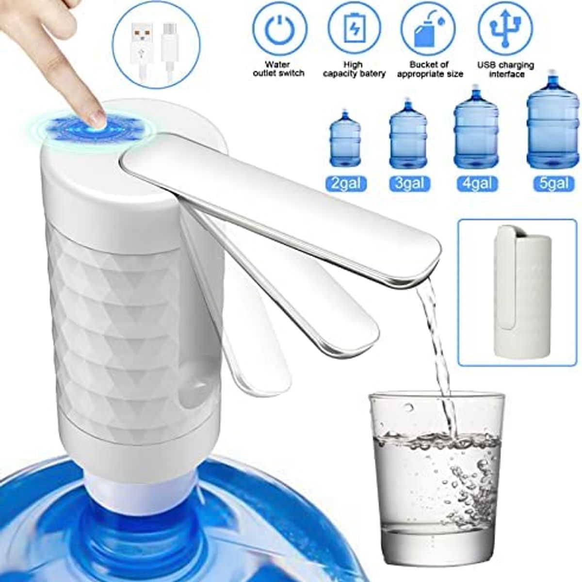 IRM - Dispensador Bomba de Agua Plegable Blanco