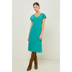 MA GRIFFE - Vestido Tipo Jumper Mujer Verde Magriffe