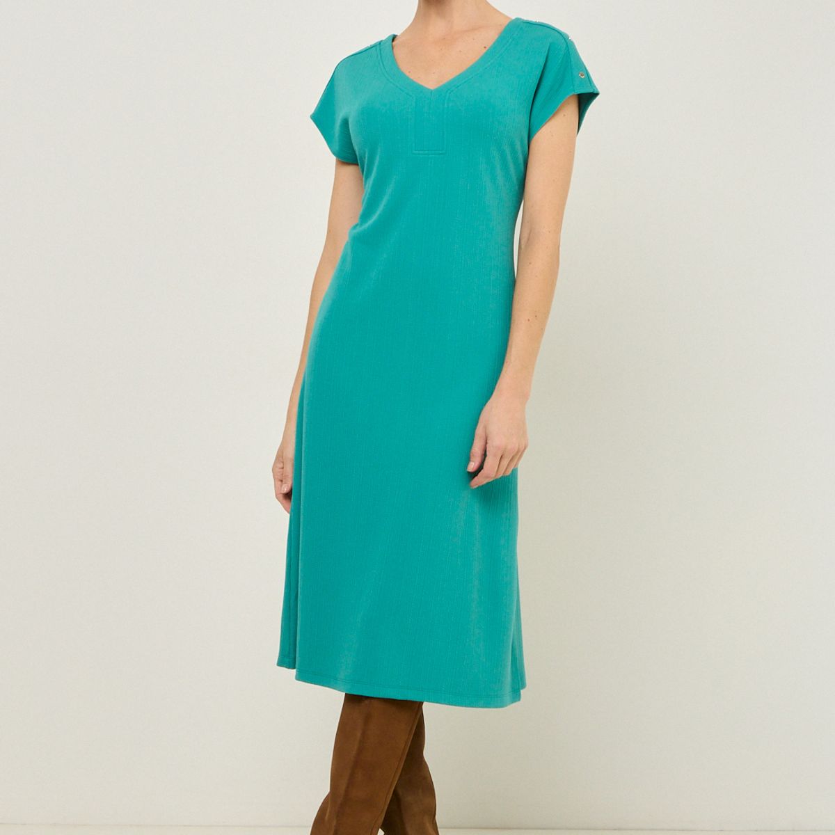 MA GRIFFE - Vestido Tipo Jumper Mujer Verde Magriffe