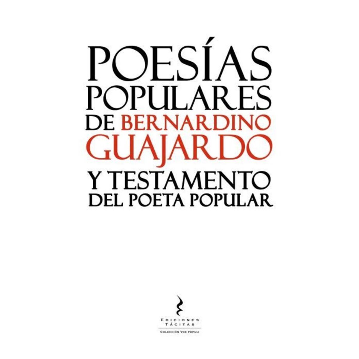 ANTARTICA LIBROS - Poesias Populares De Bernardino Guajardo
