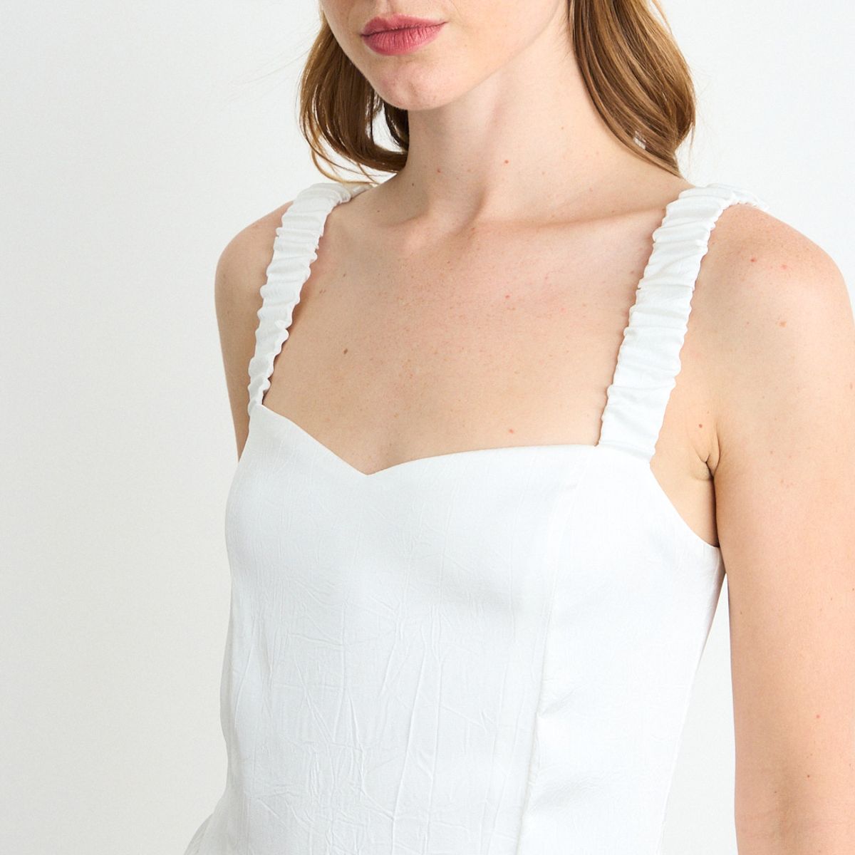 IO - Vestido Liso Largo Mujer Crudo Io