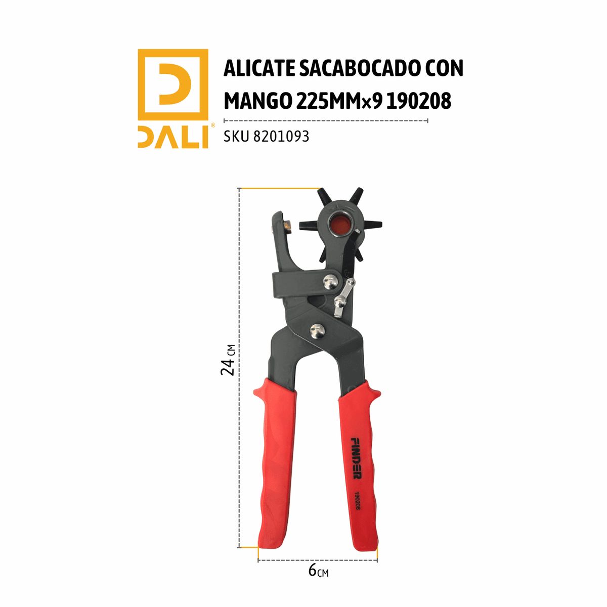 DALI - Alicate sacabocado con mango 225 mm x 9" (190208)