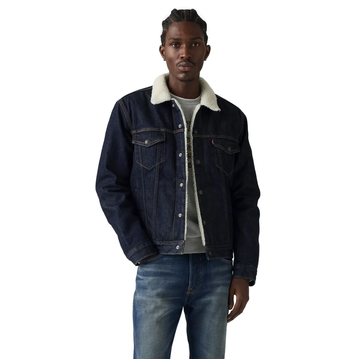 LEVIS - Chaqueta Hombre Type 3 Sherpa Trucker Azul Levis