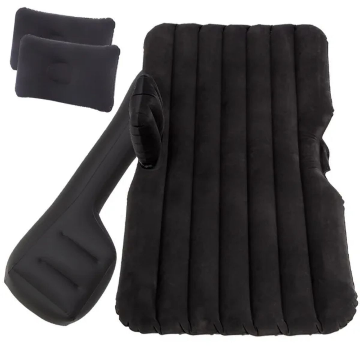 GENERICO - Colchón Inflable Para Auto y Camping con Bomba Eléctrica Negro