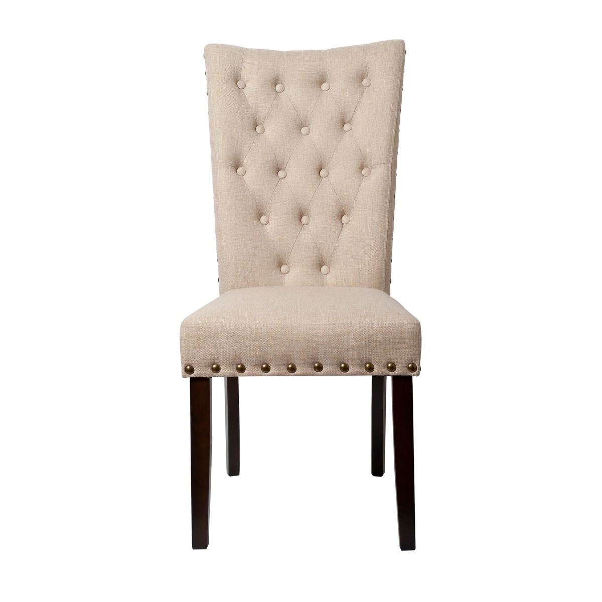 SWEET HOGAR - Pack 6 sillas modelo botones capitoné color Beige