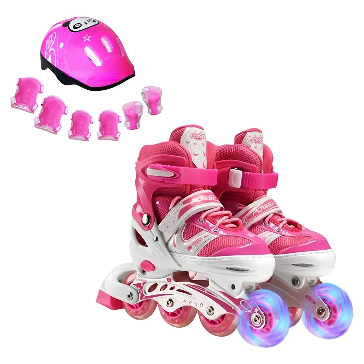 GENERICO - Patines 4 Ruedas Ajustable Roller Artístico Para Niñas talla S (29-30-31-32-33)