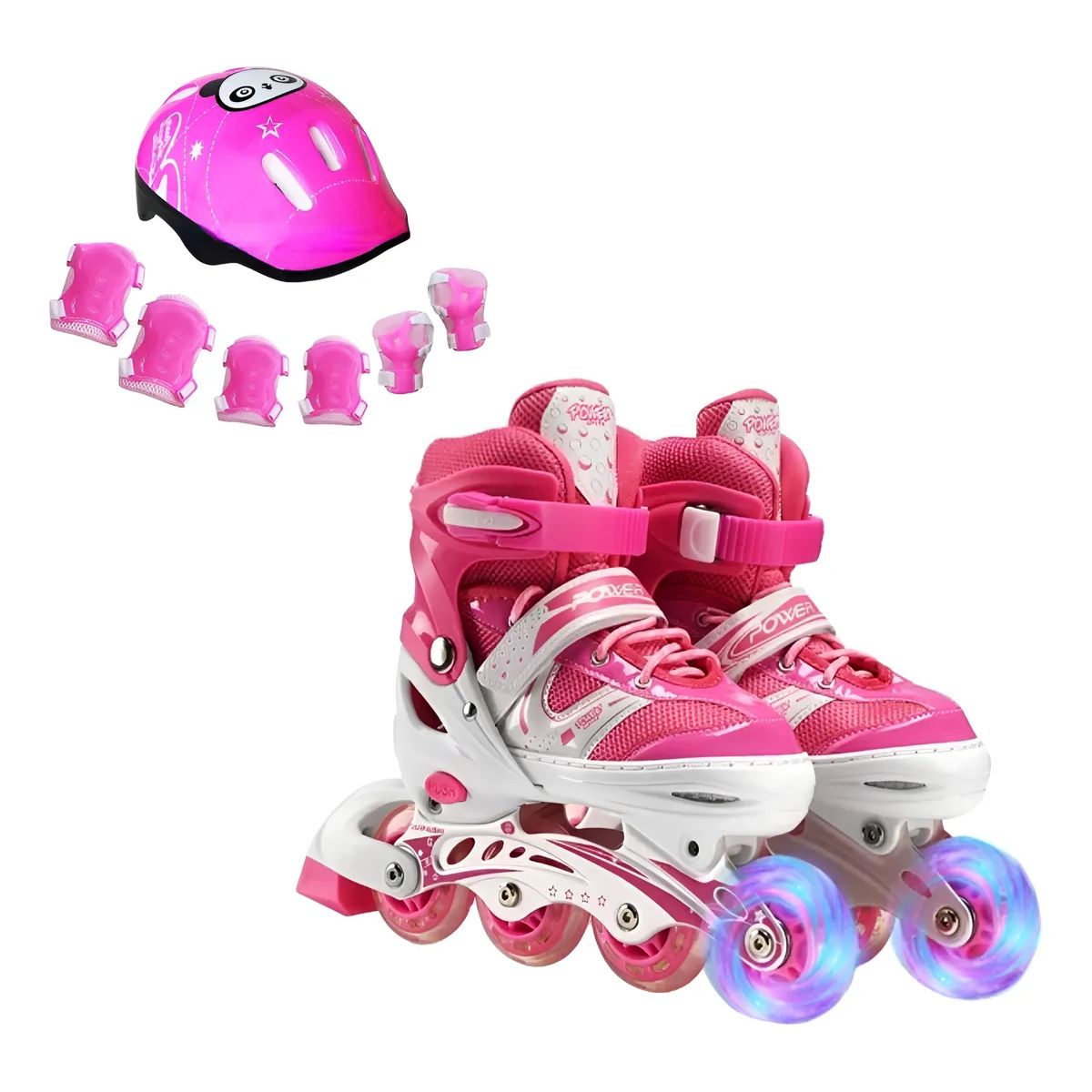 GENERICO - Patines 4 Ruedas Ajustable Roller Artístico Para Niñas talla S (29-30-31-32-33)
