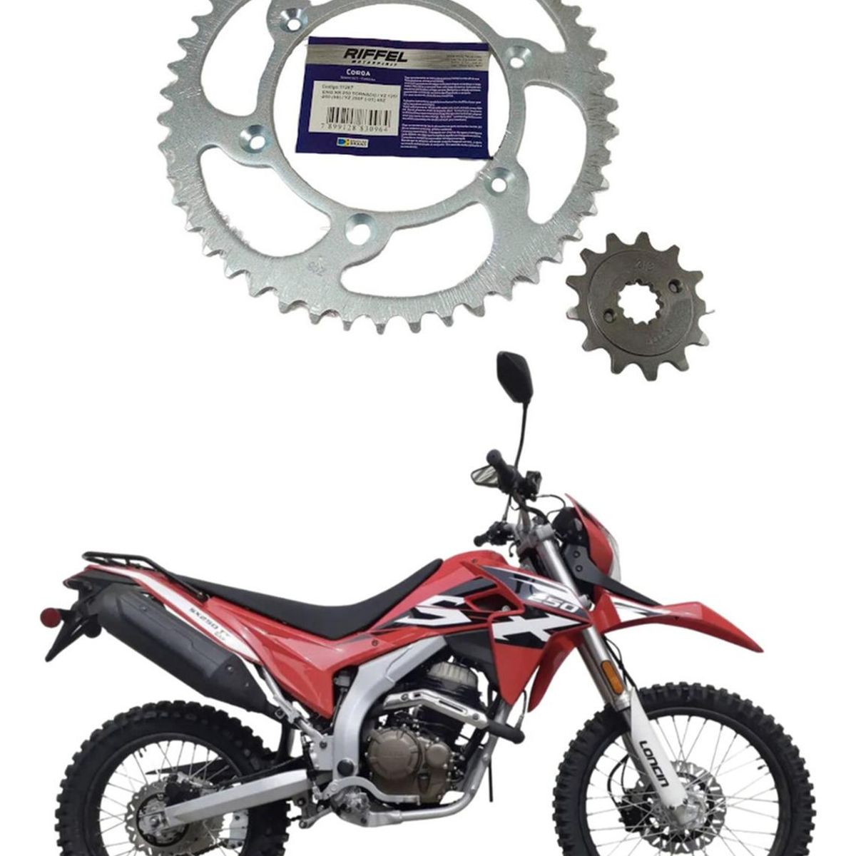 GENERICO - Piñon Y Catalina Moto Loncin Sx 250tt Brasileño