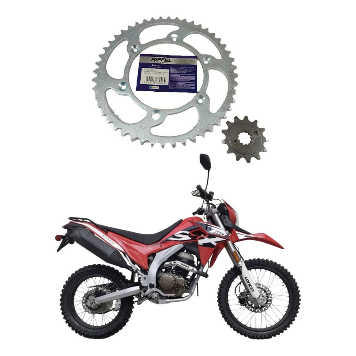 GENERICO - Piñon Y Catalina Moto Loncin Sx 250tt Brasileño