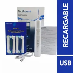 GENERICO - Cepillo De Dientes Eléctrico Incluye 4 Cabezales