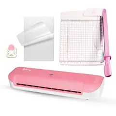 GENERICO - Kit Plastificadora Laminadora Hoby A4 + Guillotina 30x30cm