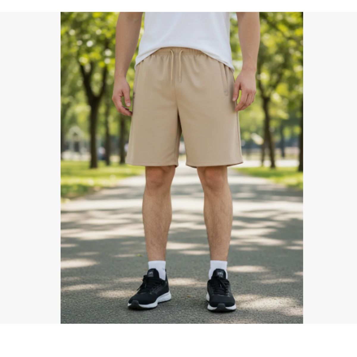 AGW - Pack 3 Shorts Hombre Secado Rápido. (beige-gris-negro)