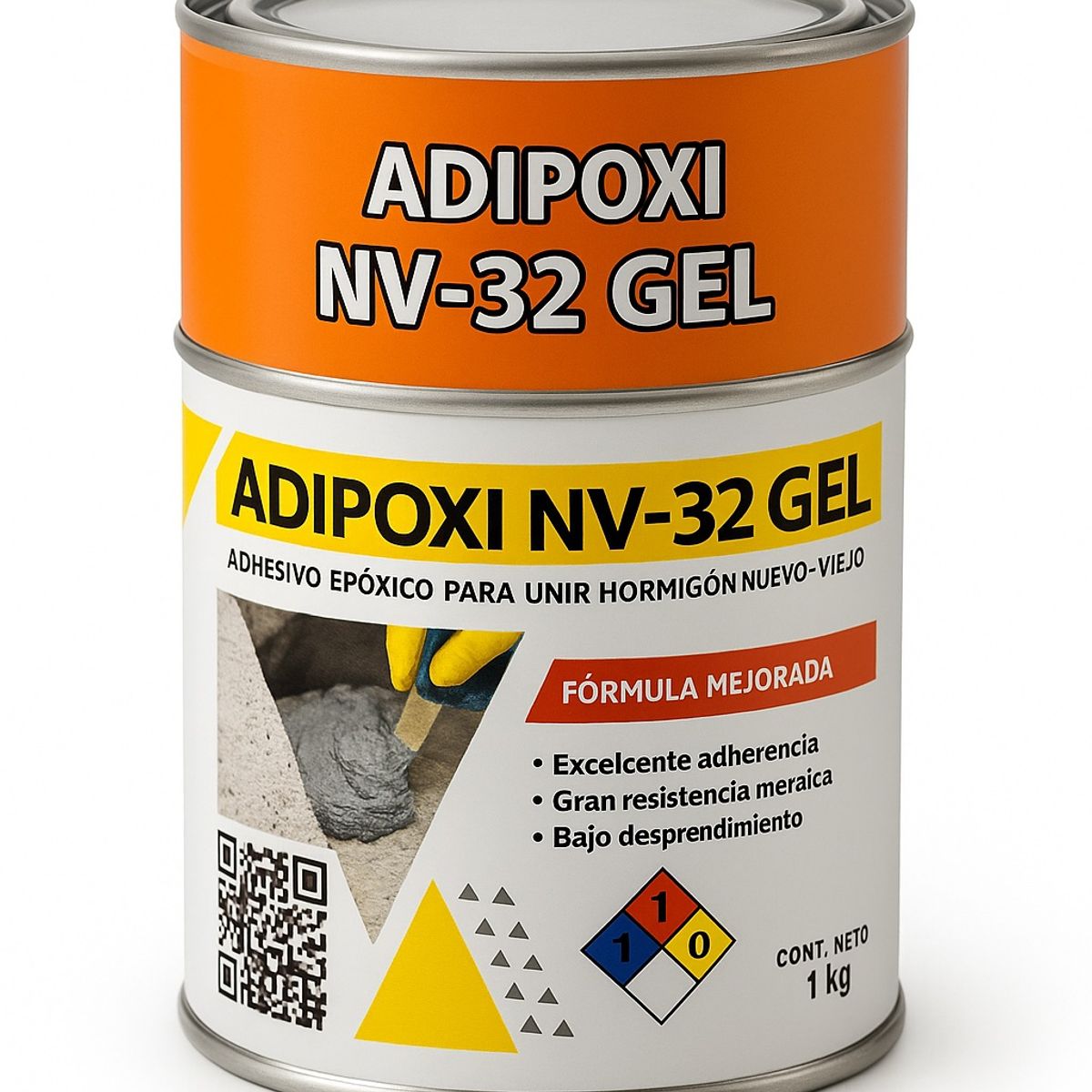 TAKURU - Adhesivo Epóxico ADIPOXI NV-32 GEL  Puente de Adherencia para Hormigón
